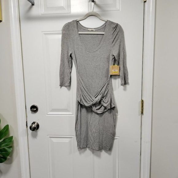 Rachel Roy Women's Heather Gray 3/4 Sleeve Casual Dress Size Medium - Picture 2 of 8